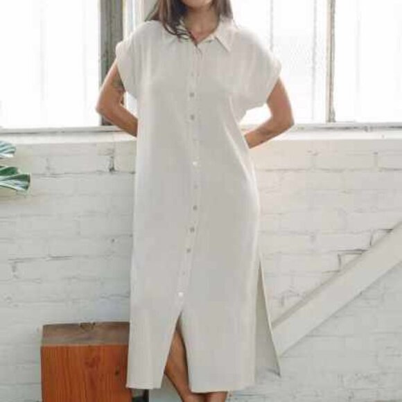 Rachel Pally Stella Linen Dress in Natural - Picture 1 of 16
